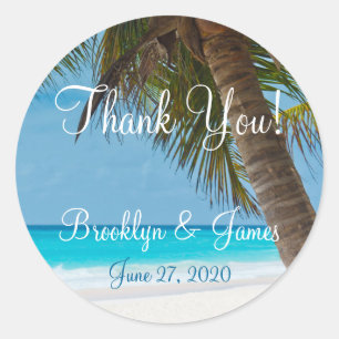 Palmiers Sur Stickers Mariage Plage