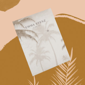 Palmiers Terre Oiseaux Porte carte