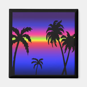 Palmiers Tropical Sunset Magnet