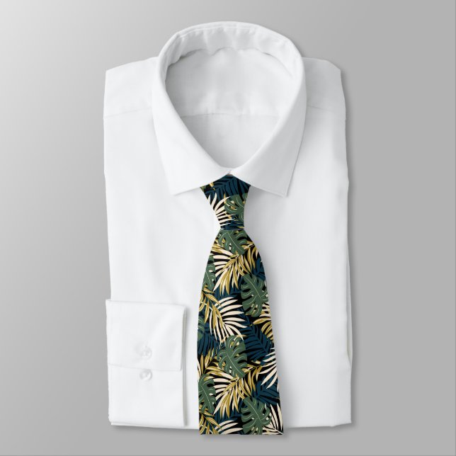 Palmiers tropicaux de Cravate pour hommes (Attaché)