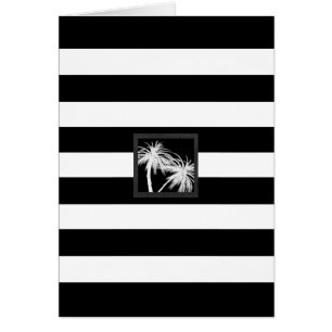 Palmiers tropicaux Noir & Blanc Moderne Chic