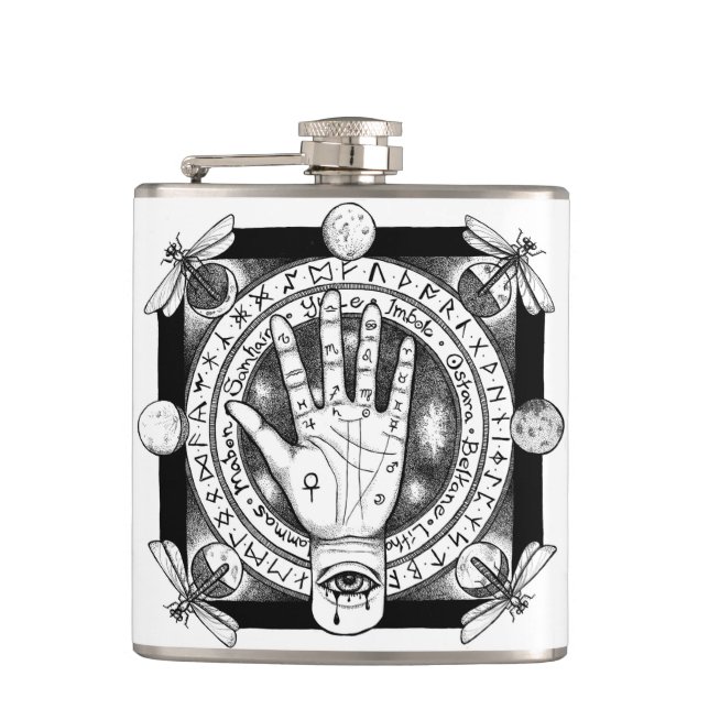 Palmistry-Flasche Flachmann (Vorderseite)