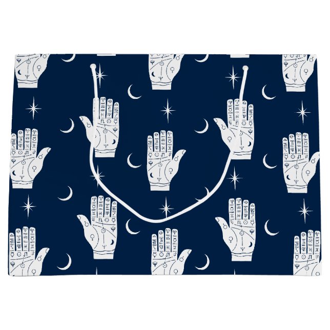 Palmistry Große Geschenktasche mit Chiromancy Hand Geschenktüte (Vorderseite)