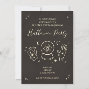 Palmistry Hexe Halloween-Party laden Einladung