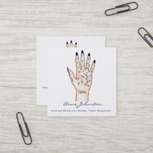 Palmistry Occult Square Business Card Quadratische Visitenkarte