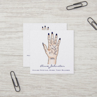 Palmistry Occult Square Business Card Quadratische Visitenkarte