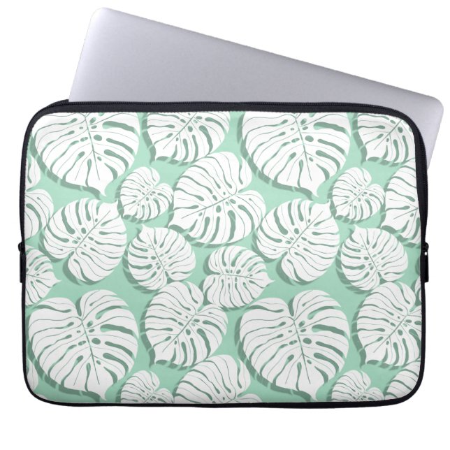 Palmmonstera nahtloses Muster 3 Laptopschutzhülle (Vorderseite)