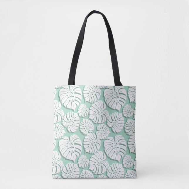 Palmmonstera nahtloses Muster 3 Tasche (Vorderseite)
