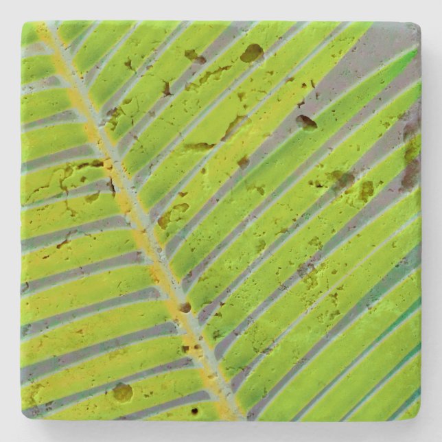 Palmmuster Steinuntersetzer (Vorderseite)
