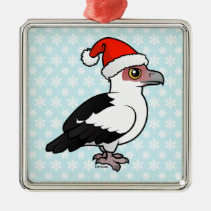 Palmnussvulture Santa Silbernes Ornament