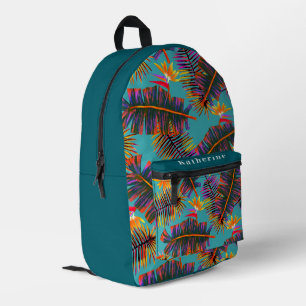 Palmparadies Türkis Bedruckter Rucksack