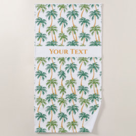 Palms Pattern Summer Vibes Personalisiert Strandtuch