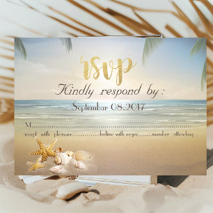 Palms Sunset Beach  Muscheln RSVP Einladung