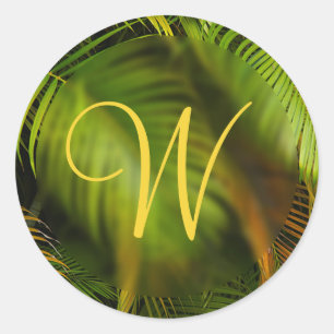 Palms-Umschlag Aufkleber für tropische Hochzeiten