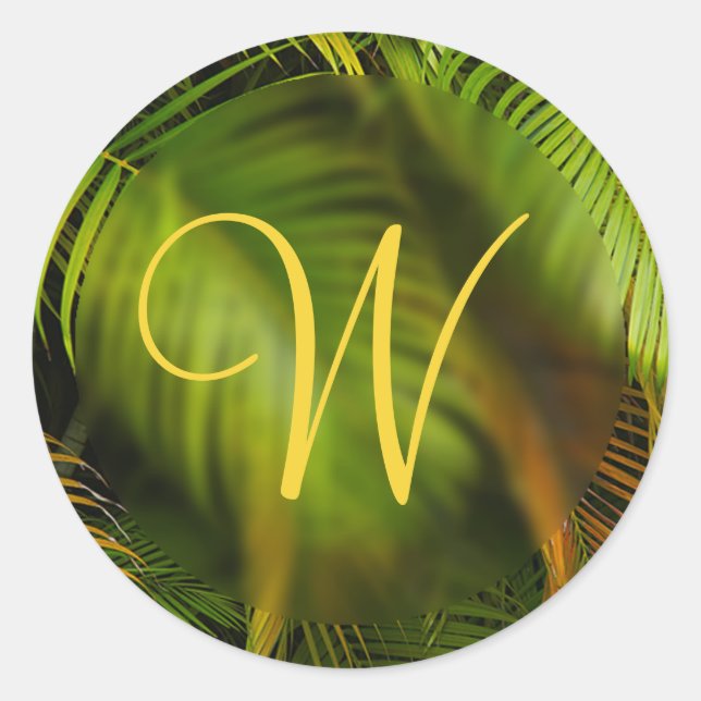 Palms-Umschlag Aufkleber für tropische Hochzeiten (Vorderseite)
