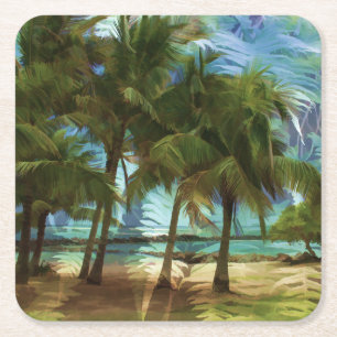 Palms und Ferns Paper Untersetzer