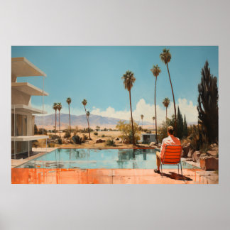 Palmsprings im Stil des Mittelalters Poster