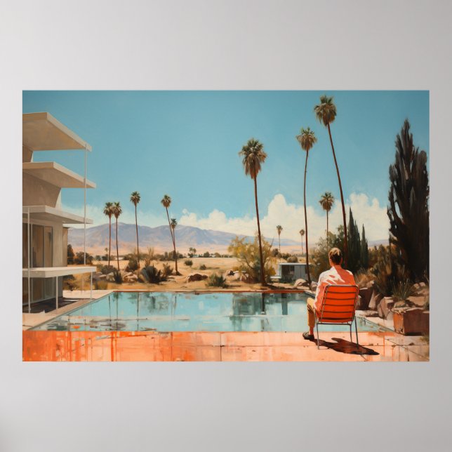 Palmsprings im Stil des Mittelalters Poster (Vorne)