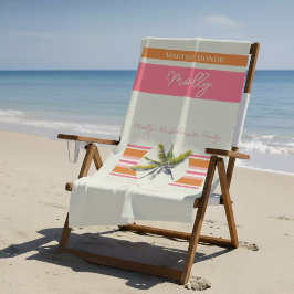 Palmsprings vor dem Ring - Retro Bachelorette Strandtuch