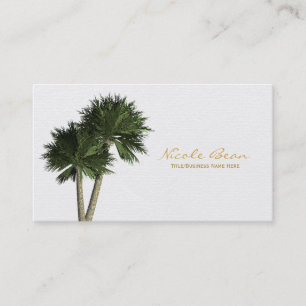 Palmwedel auf weißen eleganten Visitenkarten Visitenkarte
