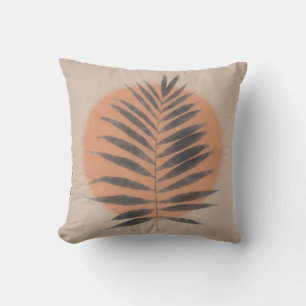 Palmwedel Schwarz Kissen