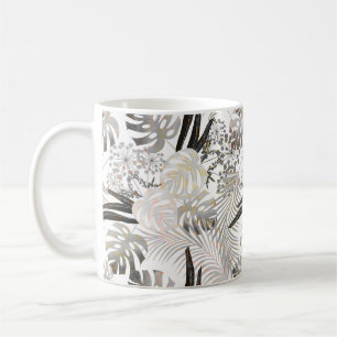 Palmwedel, tropisch, Botanisch, Blätter, Dschungel Kaffeetasse