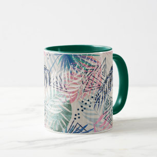Palmwedel, tropisch, Botanisch, Blätter, Dschungel Tasse