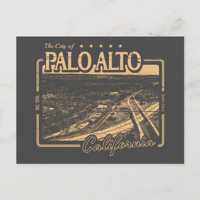 PALO ALTO KALIFORNIEN - MENLO PARK SAND HILSTRASSE POSTKARTE (Vorderseite)