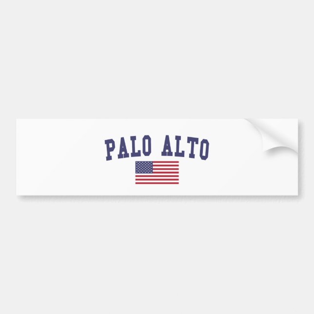 Palo-Alto-US-Flagge Autoaufkleber (Vorne)