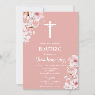Palo de Rosa bautismo Einladung