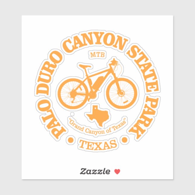 Palo Duro Canyon Staat Park (Fahrrad) Aufkleber (Blatt)
