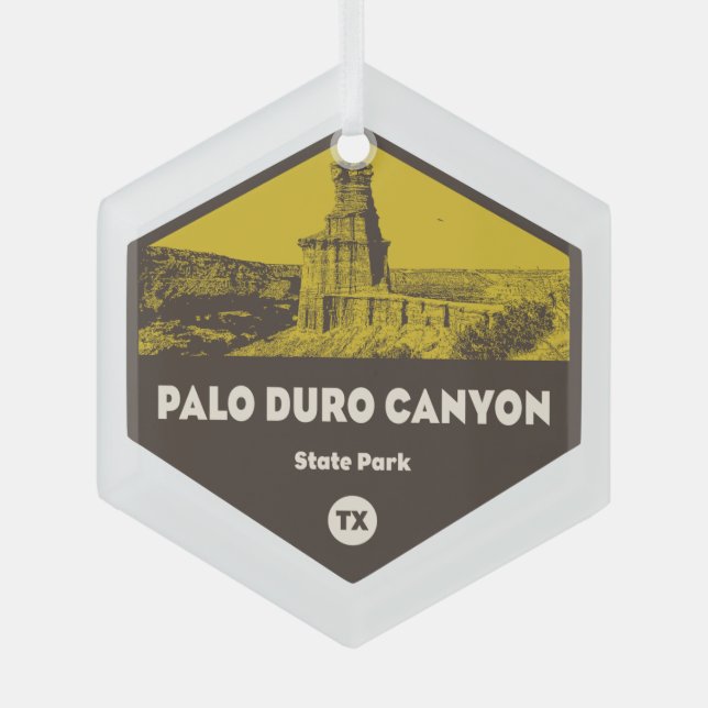 Palo Duro Canyon Staat Park Texas Ornament Aus Glas (Vorderseite)