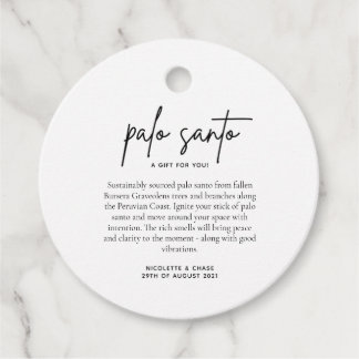 Palo Santo Gastgeschenk Hochzeit Card Geschenkanhänger