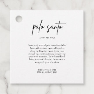 Palo Santo Gastgeschenk Hochzeit Card Geschenkanhänger