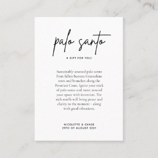 Palo Santo Gastgeschenk Hochzeit Platzkarte