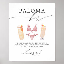 Paloma Bar | Panties & Palomas Brautparty Poster