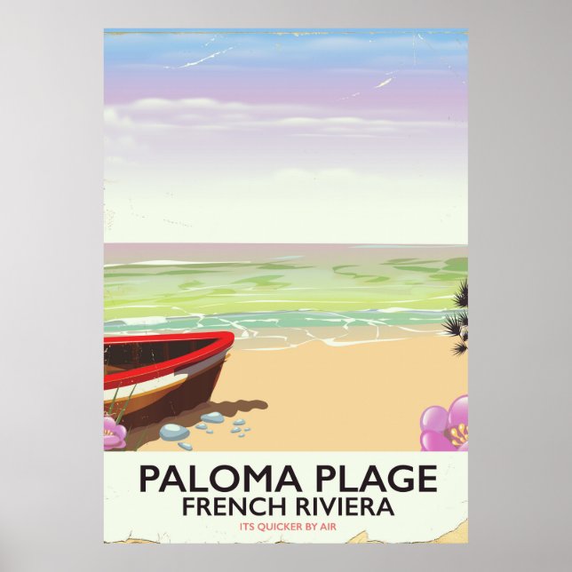 Paloma Plage, Reiseplakat der französischen Rivier Poster (Vorne)