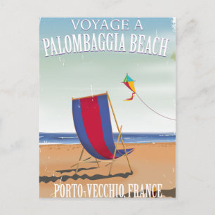 Palombaggia Strand, Frankreich Reiseplakat Postkarte