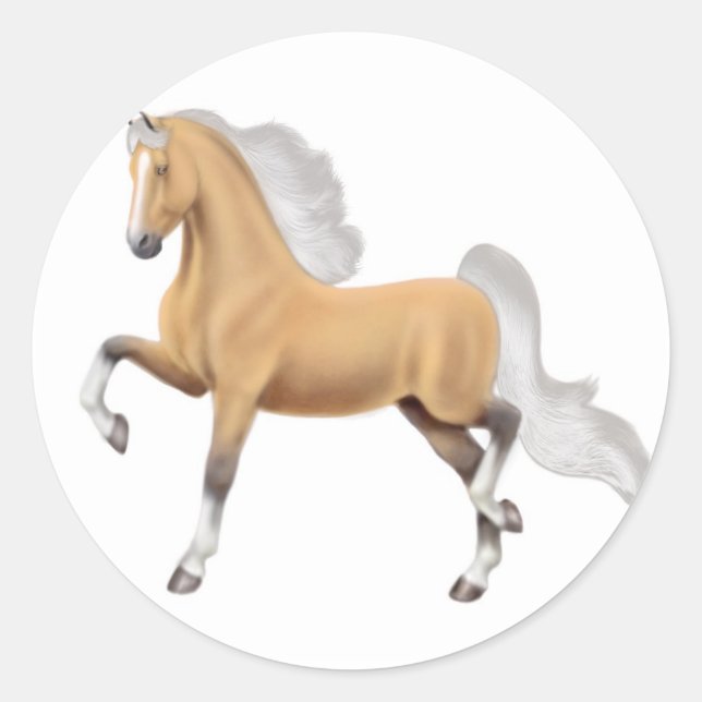 Palomino American Saddlebred Sticker (Vorderseite)