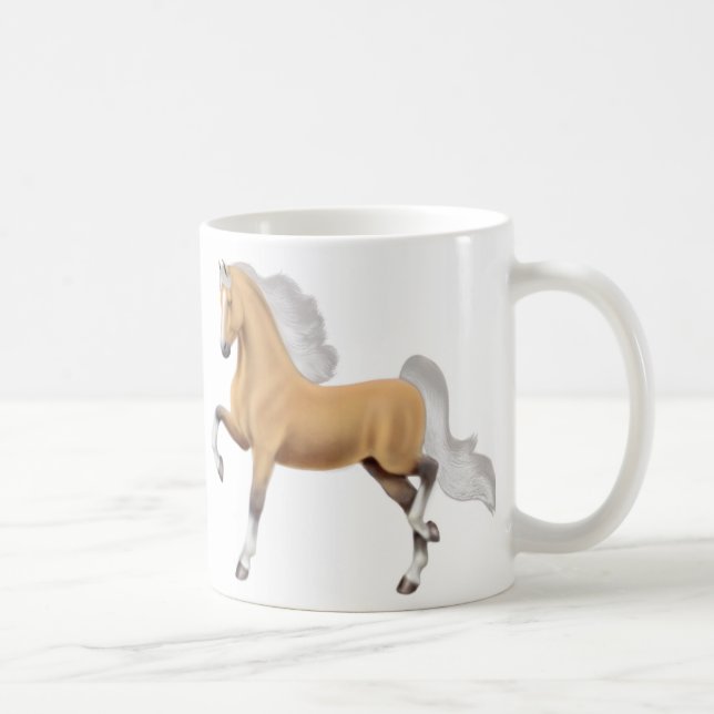 Palomino-Amerikaner Saddlebred PferdeTasse Kaffeetasse (Rechts)
