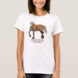 Palomino Belgischer Pferdewechsel sind mein Clan T-Shirt