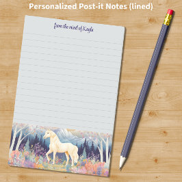 Palomino Horse Girl Wildblume Personalisiert Sloga Post-it Klebezettel