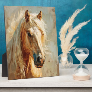 Palomino Horse Portrait Fotoplatte