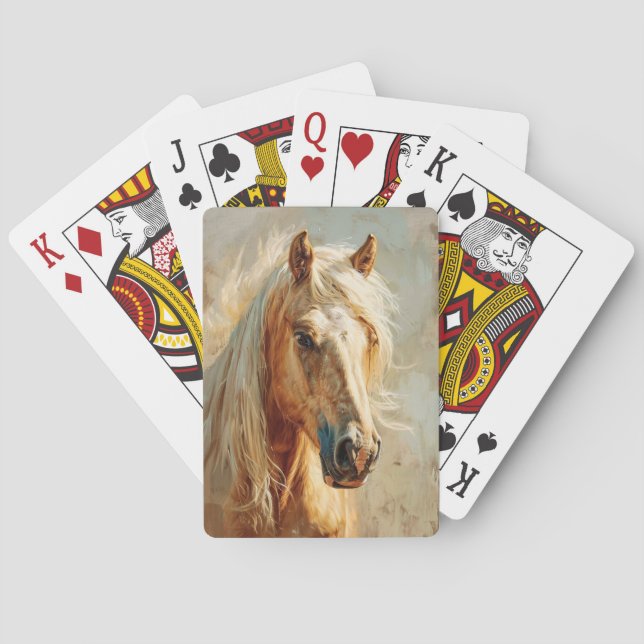 Palomino Horse Portrait Spielkarten (Rückseite)