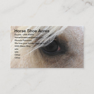 Palomino Horse Shoes Acres Visitenkarte