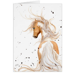 Palomino majestueux de cheval par la carte de
