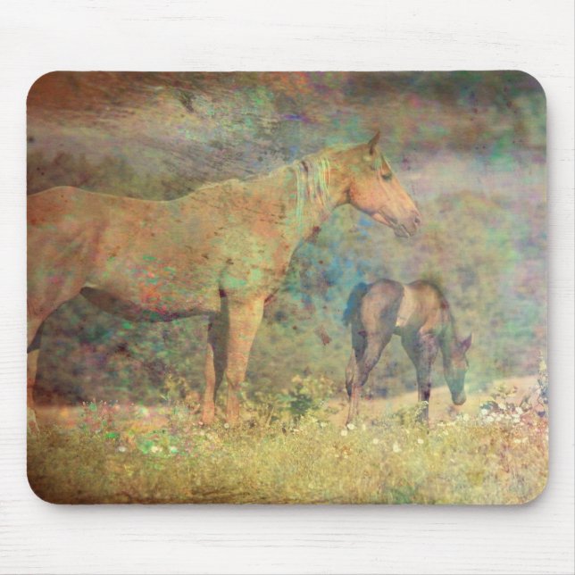 Palomino Mare and Foal Mousepad (Vorne)