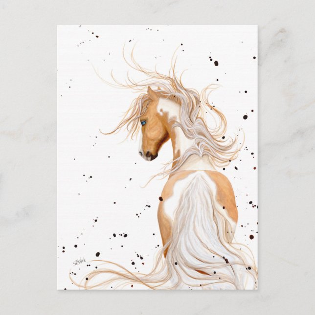 Palomino Paint Majestic von BiHrLe Postcard Postkarte (Vorderseite)