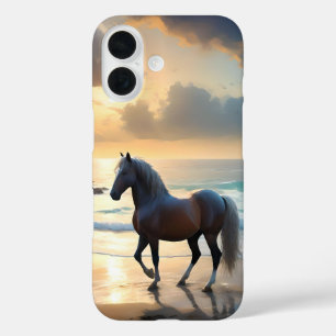 Palomino Pferd am Strand, iPhone 16 Hülle