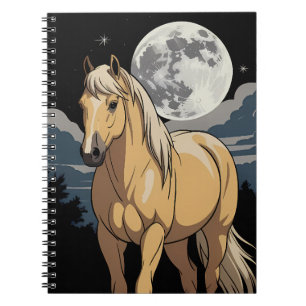 Palomino Pferd im Mondlicht Notizblock